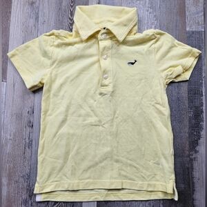 Janie and Jack Boys 4 Polo Shirt Butter Yellow Whale embroidery